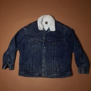 Vintage 90s Lee sherpa denim jacket Mens XL